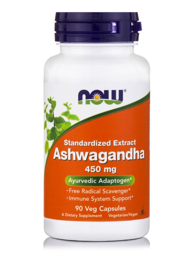 Now Foods Ashwagandha Extract 450mg Συμπλήρωμα Διατροφής Για Το Ανοσοποιητικό 90 Κάψουλες