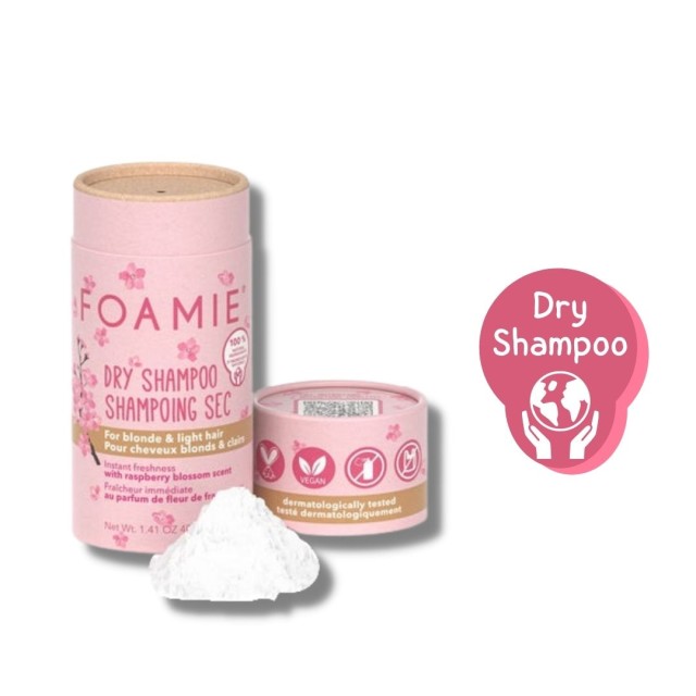 Foamie Dry Shampoo Berry for Blonde & Light Hair Ξηρό Σαμπουάν για Ξανθά - Ανοιχτόχρωμα Μαλλιά 40gr