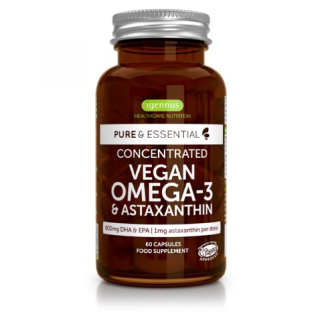 iGennus Vegan Omega 3 600mg & Astaxanthin 1mg Συμπλήρωμα Διατροφής με …