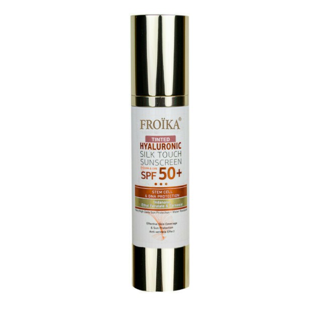 Froika Hyaluronic Silk Touch Sunscreen Tinted Cream SPF50+ Αντηλιακή Κρέμα Προσώπου με Χρώμα 50ml