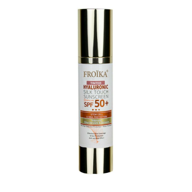 Froika Hyaluronic Silk Touch Sunscreen Tinted Cream SPF50+ Αντηλιακή Κ … Froika Hyaluronic Silk Touch Sunscreen Tinted Cream SPF50+ Αντηλιακή Κ …
