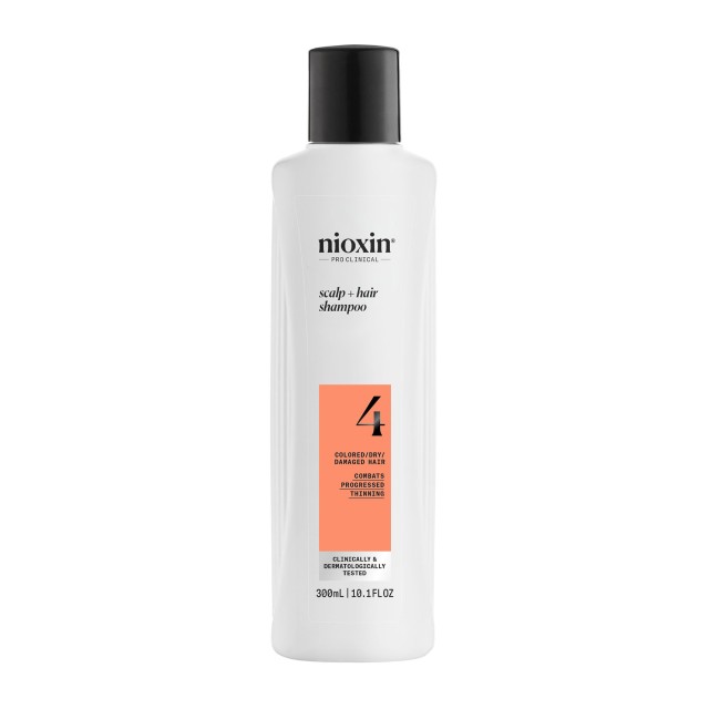 Nioxin System 4 Shampoo για Βαμμένα Μαλλιά με Προχωρημένη Αραίωση 300m …