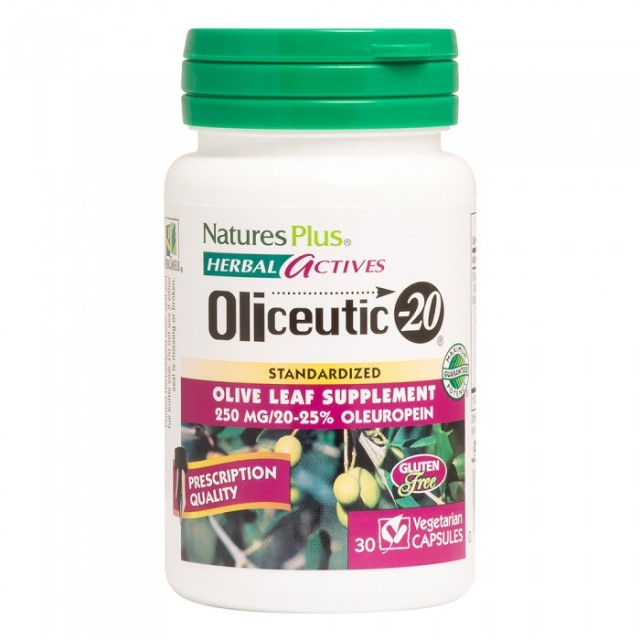 Natures Plus Oliceutic-20 Συμπλήρωμα Διατροφής με Αντιοξειδωτική Δράση 30 Φυτικές Κάψουλες