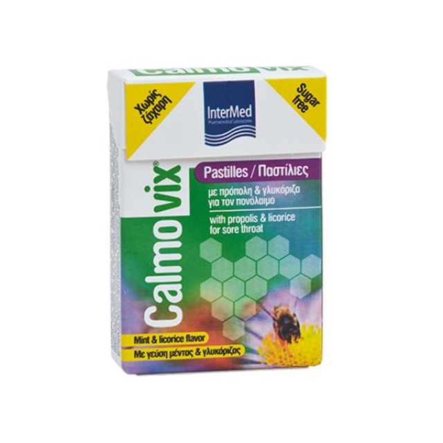 Intermed Calmovix Παστίλιες για τον Πονόλαιμο με Πρόπολη και Γλυκόριζα &hellip;
