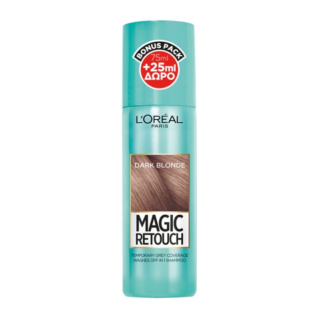 LOreal Paris Magic Retouch Dark Blonde 4 Spray Κάλυψης Ξανθό Σκούρο 75ml + 25% Δωρεάν Προϊόν