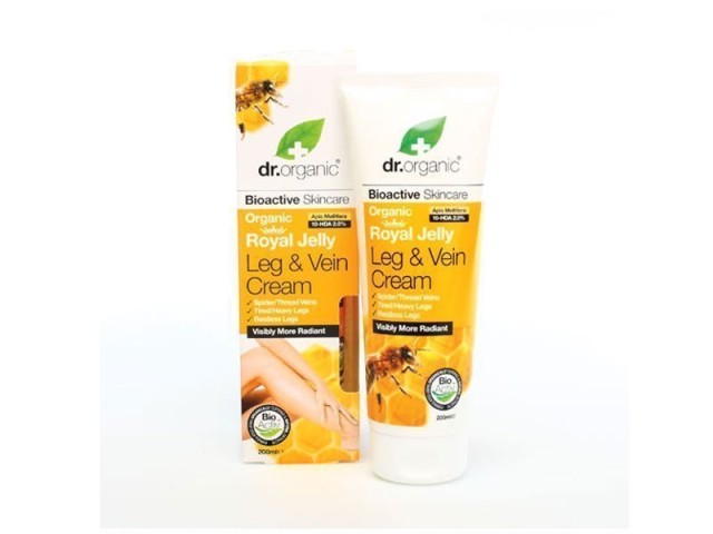 Dr. Organic Royal Jelly Leg - Vein Cream Για Την Ανακούφιση Των Ποδιών 200ml