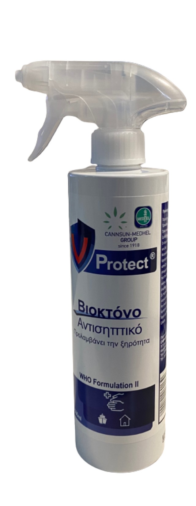 VProtect Spray Βιοκτόνο Αντισηπτικό Αλκοολούχο Διάλυμα με Trigger 500ml