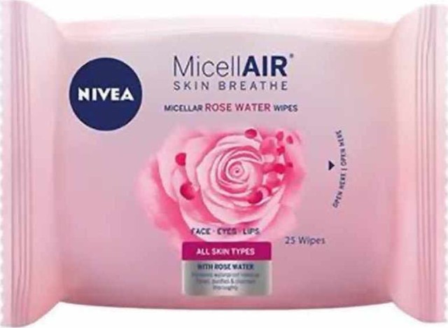 Nivea MicellAir Skin Breather Micellar Rose Water Wipes Μαντηλάκια Καθ …