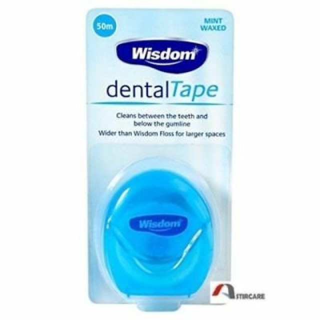 Wisdom Floss Dental Tape Οδοντικό Νήμα Με Κερί 50m Wisdom Floss Dental Tape Οδοντικό Νήμα Με Κερί 50m