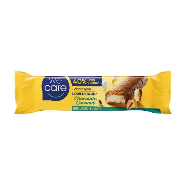 WeCare Lower Carb Chocolate Coconut Μπάρα Καρύδας με Επικάλυψη Σοκολάτ …