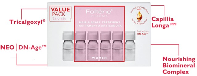 Foltène® Pharma Hair & Scalp Treatment For Women Αγωγή Κατά της Τριχόπτωσης με Αμπούλες για Γυναίκες Value Pack 24 x 6ml Foltène® Pharma Hair & Scalp Treatment For Women Αγωγή Κατά της …