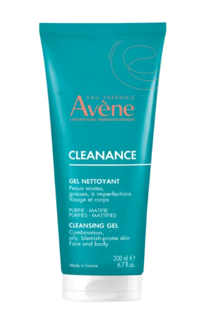 Avene Eau Thermale Cleanance Cleanance Gel Καθαρισμού Προσώπου για Λιπ …
