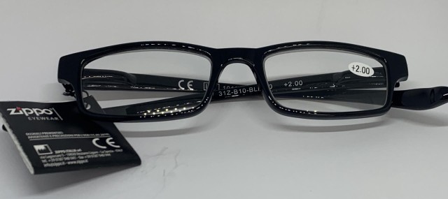 Zippo Γυαλιά Πρεσβυωπίας Κοκάλινα Χρώμα:Μαύρο [31Z-B10-BLK200] +2.00