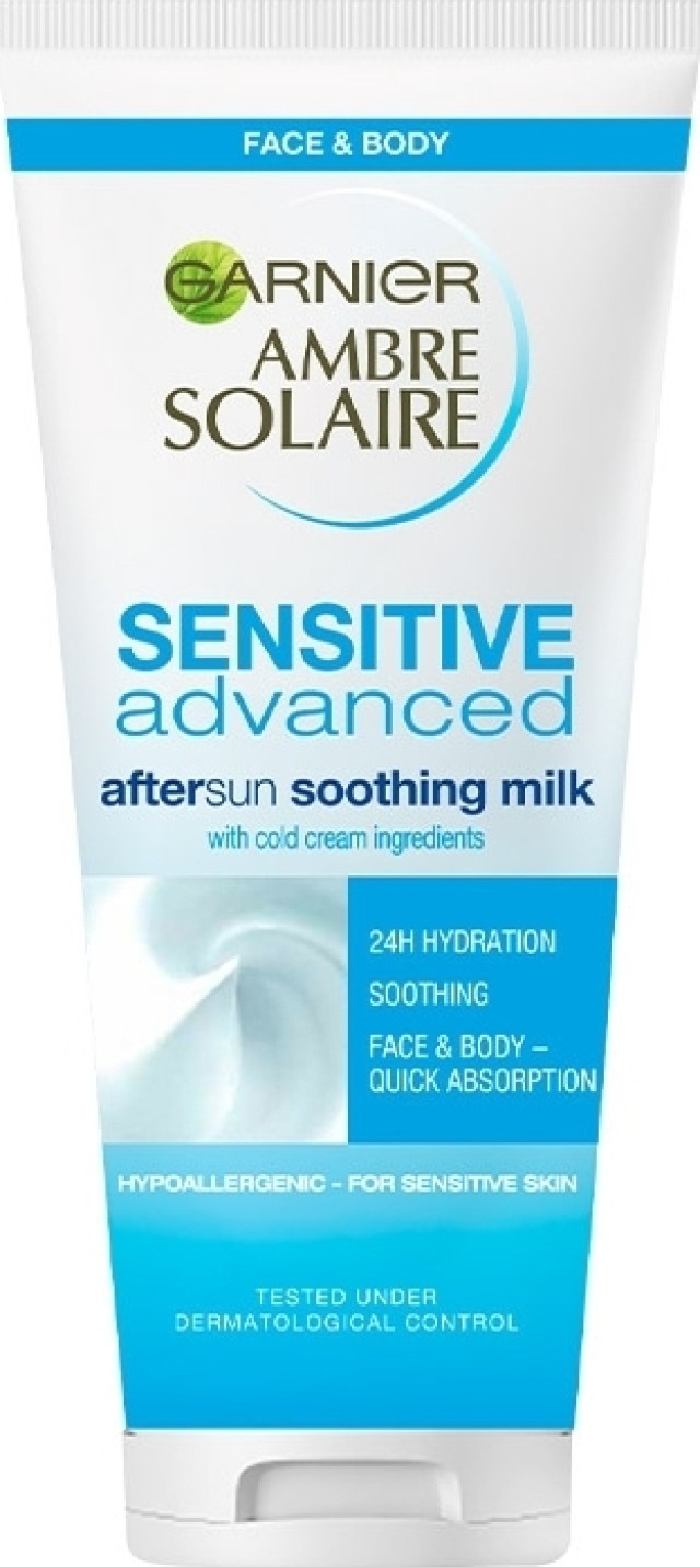 Garnier Ambre Solaire Sensitive Advanced After Sun Soothing Milk Ενυδατικό Καταπραϋντικό Γαλάκτωμα για Μετά την Έκθεση στον Ήλιο 200ml
