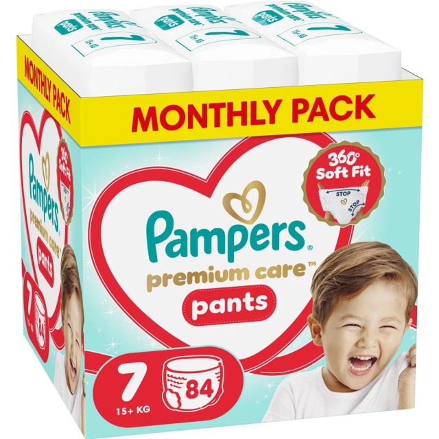 Pampers Premium Care Pants Monthly Pack Μέγεθος 7 (15+kg) Πάνες … Pampers Premium Care Pants Monthly Pack Μέγεθος 7 (15+kg) Πάνες …