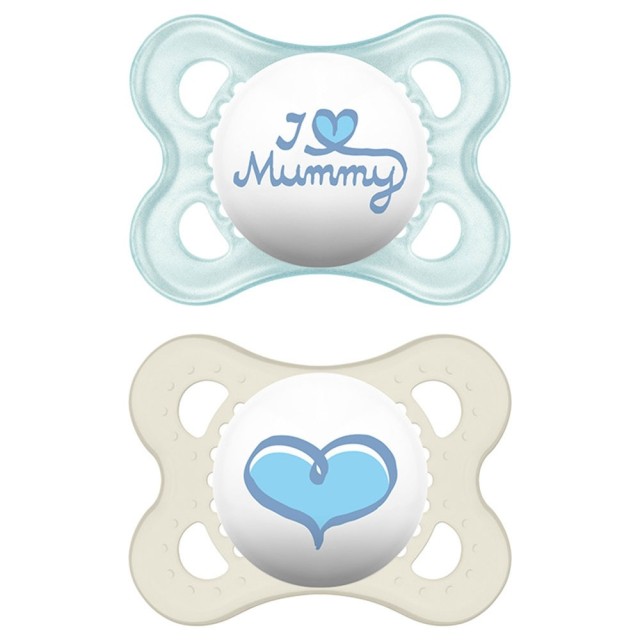 Mam I Love Mummy Daddy Πιπίλα Σιλικόνης 0-6m+ 2 Τεμάχια  [115S]