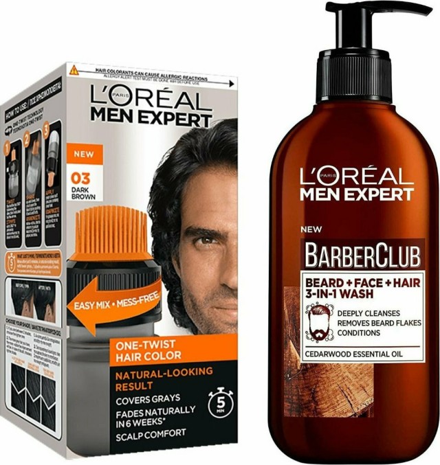 L’Oreal Paris Bundle One Twist Men Expert No3 Dark Brown Ανδρική Βαφή … L’Oreal Paris Bundle One Twist Men Expert No3 Dark Brown Ανδρική Βαφή …