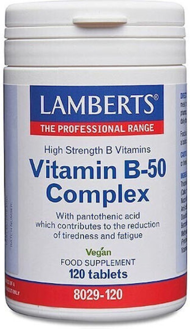 Lamberts Vitamin B-50 Complex Φόρμουλα Συμπλέγματος Βιταμινών Β 120 Τα …