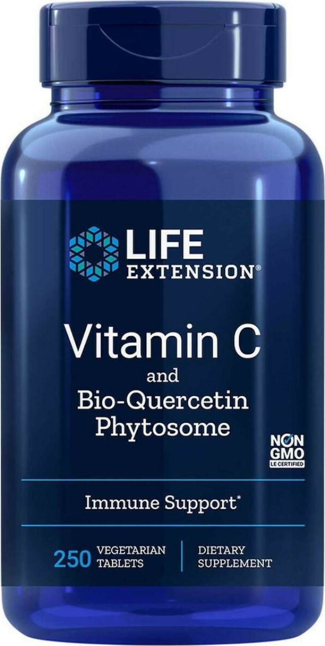 Life Extension Vitamin C & Bio-Quercetin Phytosome 1000mg Συμπλήρωμα Διατροφής για το Ανοσοποιητικό Σύστημα 250 Φυτικές Κάψουλες
