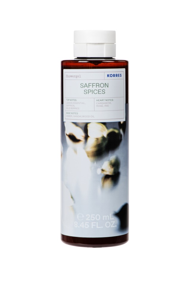 Korres Saffron Spices Showergel Αρωματικό Αφρόλουτρο Με Ενυδατικούς Παράγοντες, 250ml