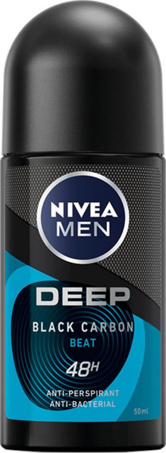 Nivea Men Deep Black Carbon Beat Ανδρικό Αποσμητικό Roll on 48ωρης Προστασίας 50ml