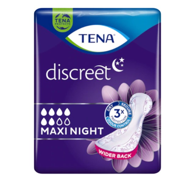 Tena Discreet Lady Maxi Night Σερβιέτες Ακράτειας Νυκτός 12 Τεμάχια [6 &hellip;