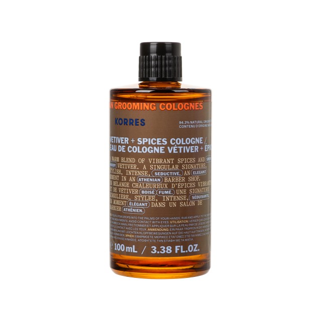 Korres ​Athenian Grooming Βέτιβερ & Μπαχαρικά Eau De Cologne για Άνδρε …