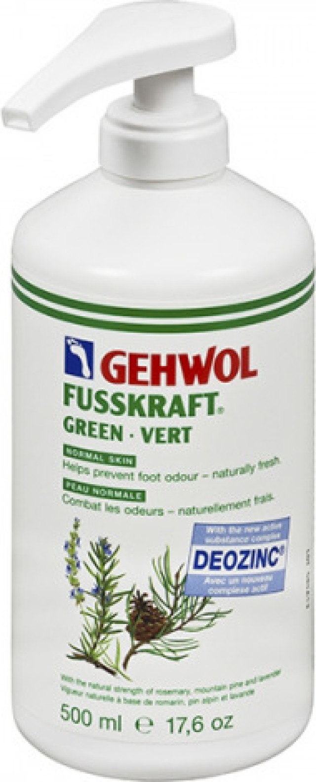 Gehwol Fusskraft Green Aντιιδρωτική και Αναζωογονητική Κρέμα Ποδιών 500ml