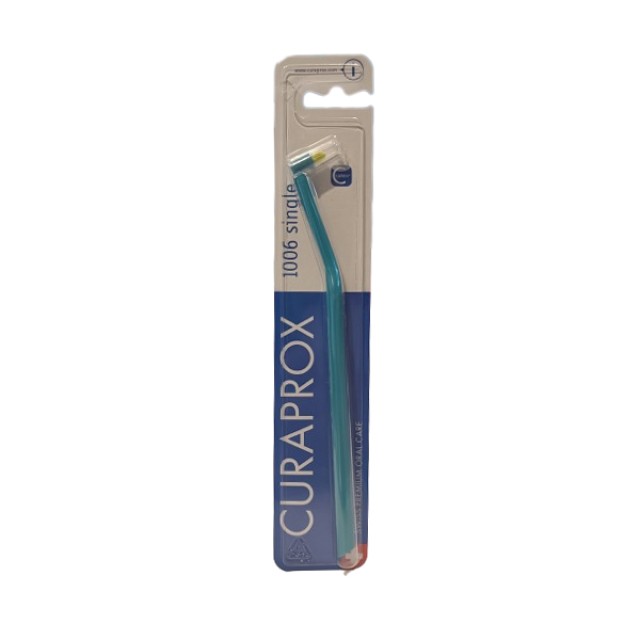 Curaden Curaprox 1006 Single Ειδική Οδοντόβουρτσα για Σιδεράκια και Εμφυτεύματα Πετρόλ 1 Τεμάχιο