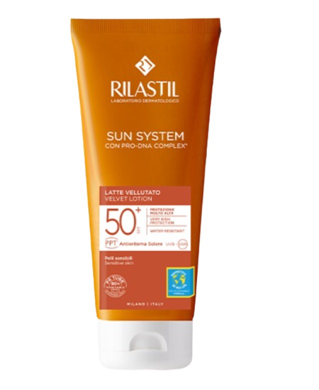 Rilastil Sun System Velvet Lotion SPF50+ Αντηλιακό Γαλάκτωμα Προσώπου και Σώματος για Ευαίσθητες Επιδερμίδες 200ml