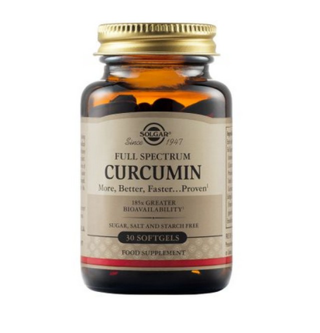 Solgar Full Spectrum Curcumin Συμπλήρωμα Διατροφής με Κουρκουμίνη 30 Μ …