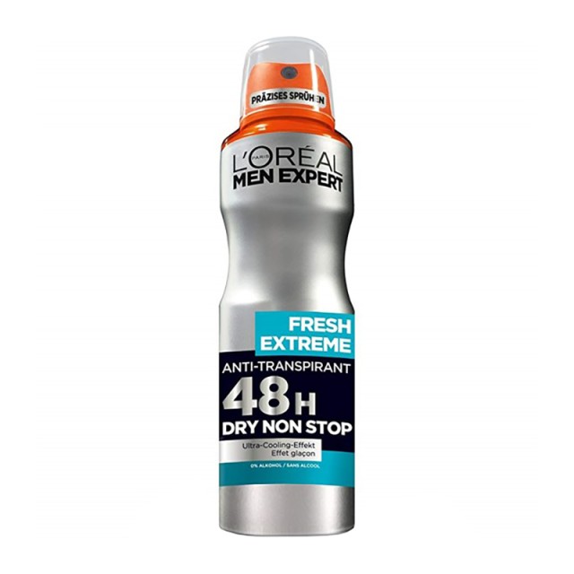 L’Oreal Paris Men Fresh Extreme Spray 48ωρη Ολική Προστασία Για Στεγνή Επιδερμίδα 150ml