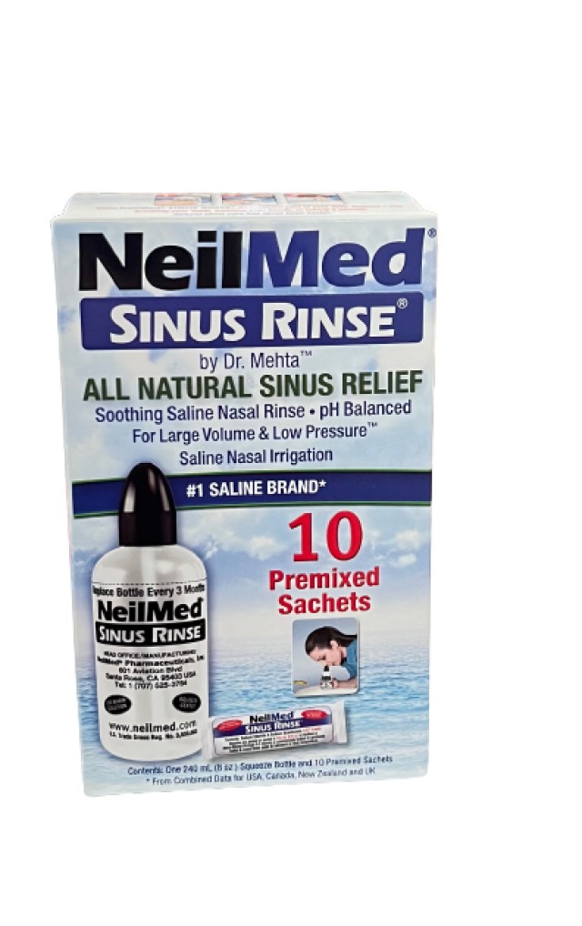 NeilMed Sinus Rinse Starter Kit Σύστημα Φυσικής Θεραπευτικής Ανακούφισ …