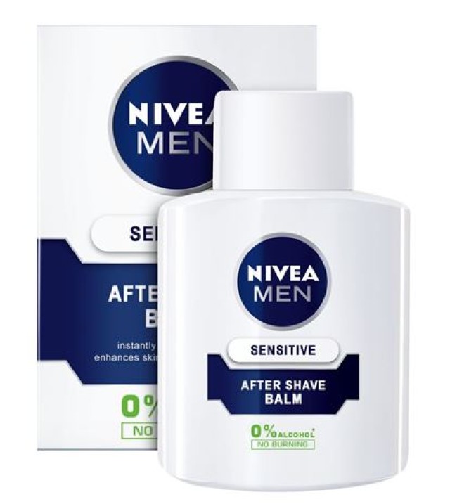Nivea Men Sensitive After Shave 0% Alcohol No Burning Ενυδατικό Balm για Μετά Το Ξύρισμα 100ml