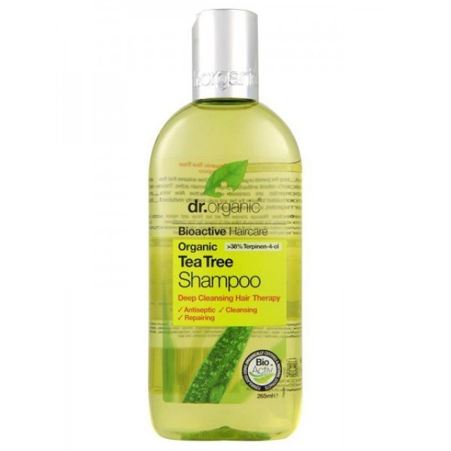 Dr Organic Tea Tree Shampoo - Σαμπουάν με Βιολογικό Τεϊόδεντρο, 265ml