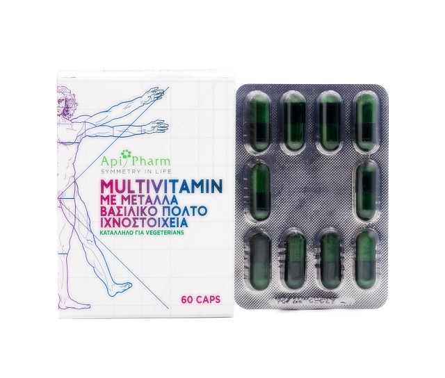 ApiPharm Multivitamin με Μέταλλα & Βασιλικό Πολτό και Ιχνοστοιχεία 60 Κάψουλες