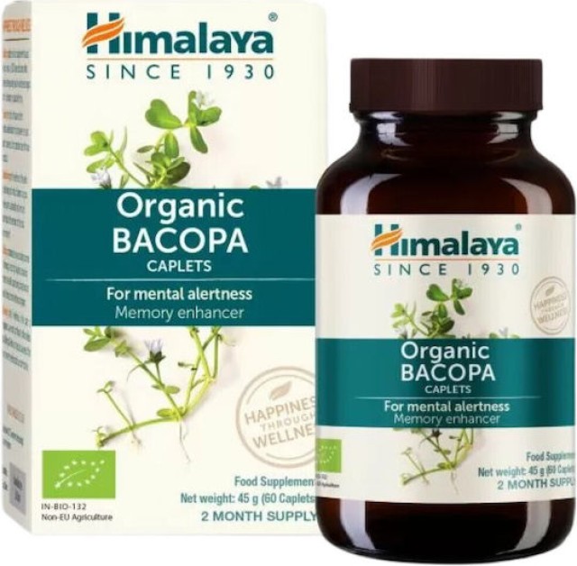 Himalaya Organic Bacopa 750mg για Γνωστική Υποστήριξη & Πνευματική Εγρ &hellip;