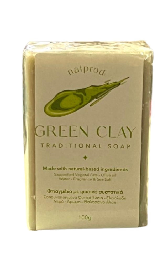 Natprod Παραδοσιακό Σαπούνι Πράσινη Αργιλος 100gr