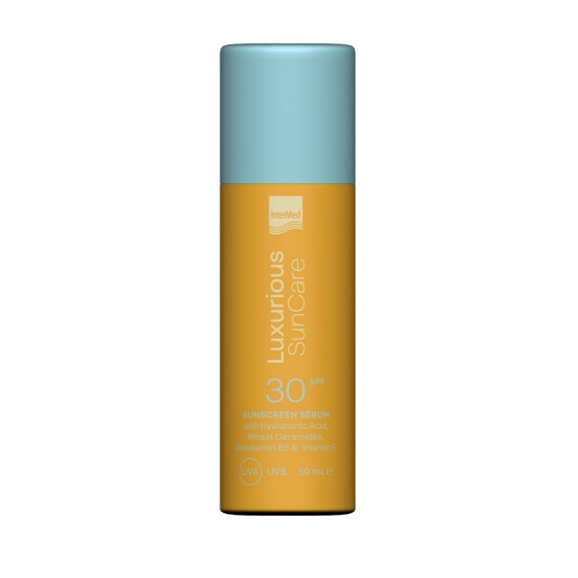 Intermed Luxurious Sun Care Sunscreen Face Serum SPF30 Αντηλιακός Ορός Προσώπου 50ml