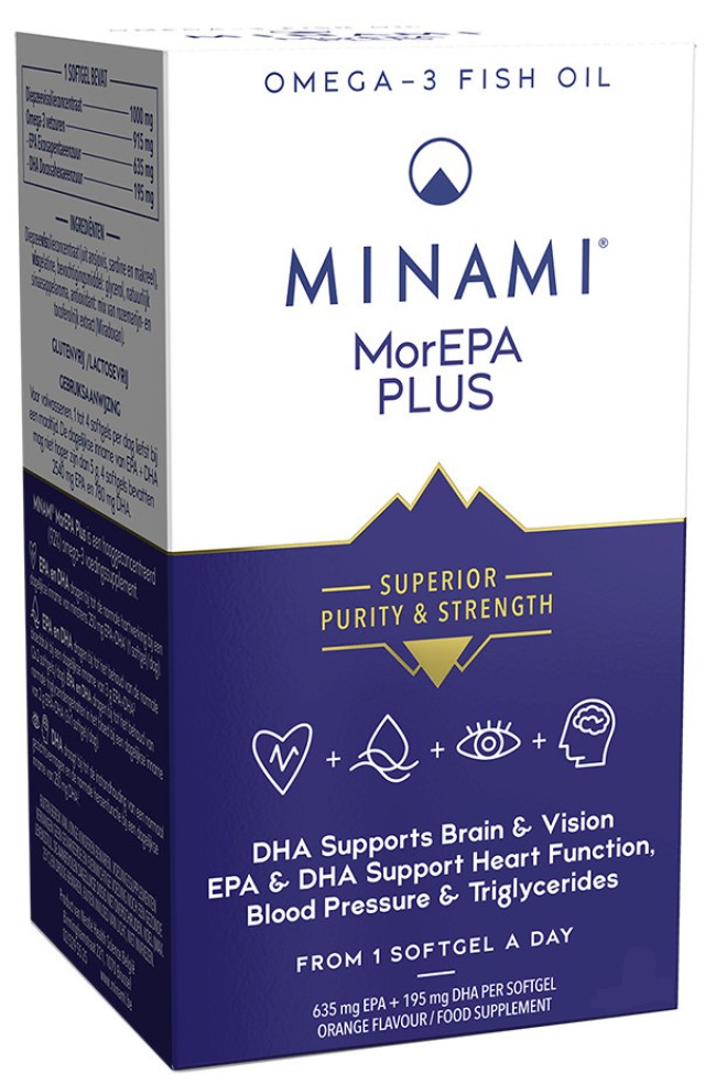 Minami MorEPA Plus Συμπλήρωμα Διατροφής με Ωμέγα-3 Λιπαρά Οξέα EPA & DHA 30 Μαλακές Κάψουλες