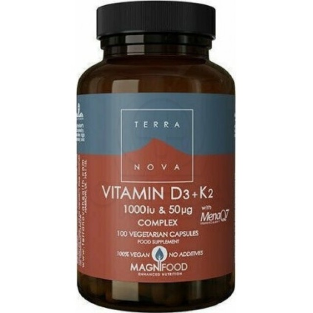 Terranova Vitamin D3 1000IU & K2 (as MenaQ7®) 50µg Συμπλήρωμα Διατροφή …