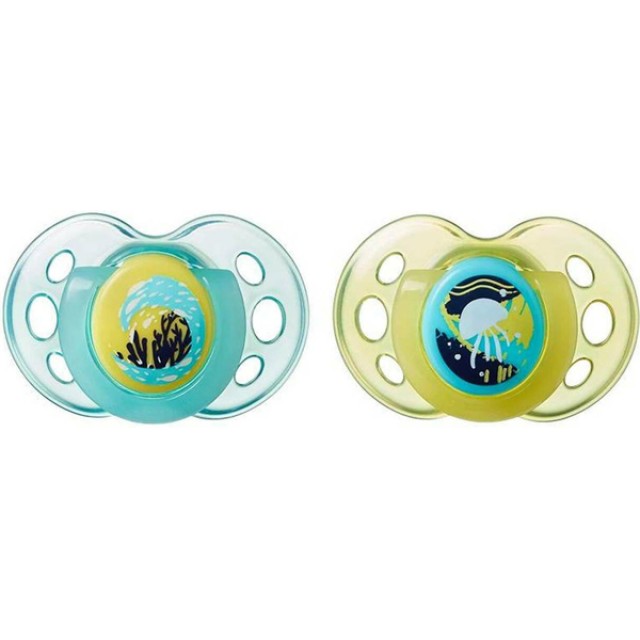 Tommee - Tippee TT CTN Πιπίλες Σιλικόνης Night 18-36m+ με Κρίκο 2 Τεμά … Tommee - Tippee TT CTN Πιπίλες Σιλικόνης Night 18-36m+ με Κρίκο 2 Τεμά …