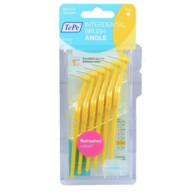Tepe Angle Μεσοδόντιο Βουρτσάκι 0.7mm - Κίτρινο, 6 Τεμάχια Tepe Angle Μεσοδόντιο Βουρτσάκι 0.7mm - Κίτρινο, 6 Τεμάχια