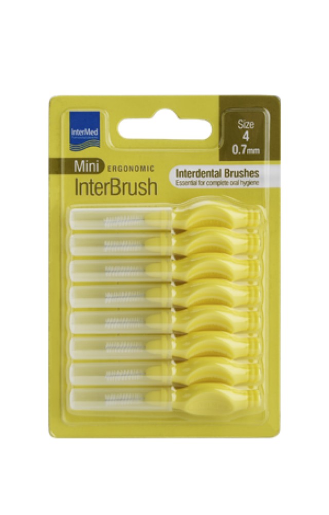 Intermed Ergonomic InterBrush Mini Size:4 Μεσοδόντια Βουρτσάκια με Λαβ …