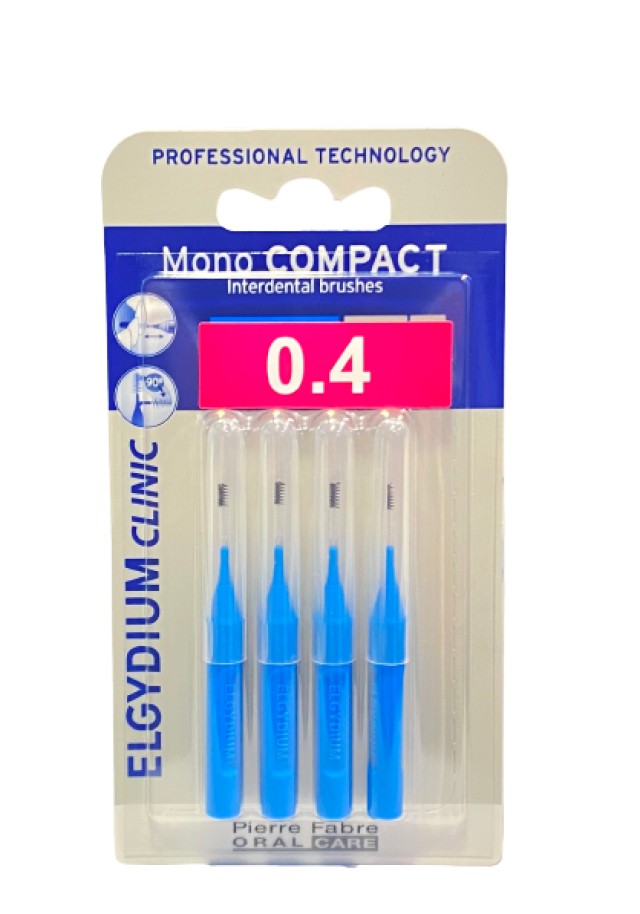 Elgydium Mono Compact Blue [0.4] Μεσοδόντια Βουρτσάκια, 4 Τεμάχια