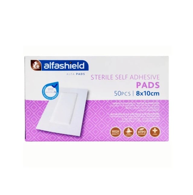 Alfashield Sterile Pads 8x10cm Αποστειρωμένα Αυτοκόλλητα Επιθέματα 50 &hellip;