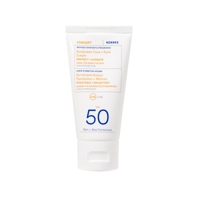 Korres Yoghurt SPF50 Γιαούρτι Αντηλιακή Κρέμα Προσώπου & Ματιών Χωρίς …