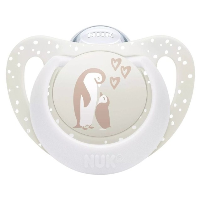 Nuk First Choice Πιπίλα Σιλικόνης Penguin με Θήκη για 0-6m Πιγκουίνος &hellip;