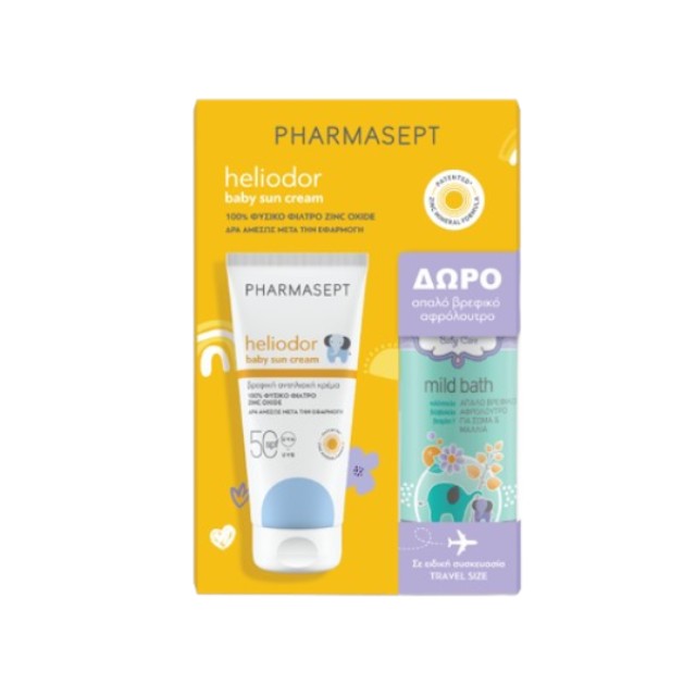 Pharmasept PROMO Heliodor Baby Sun Cream SPF50 με Φυσικό Αντηλιακό Φίλ …