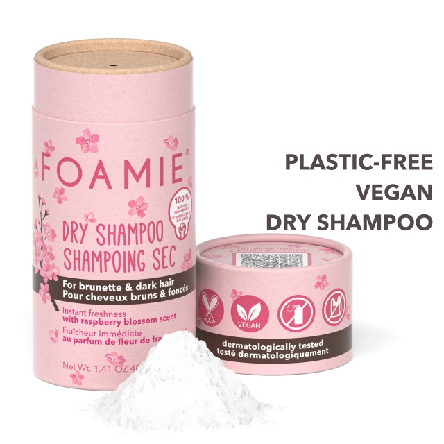 Foamie Dry Shampoo for Brunette & Dark Hair Berry Blossom Ξηρό Σαμπουάν για Καστανά και Σκούρα Μαλλιά 40gr